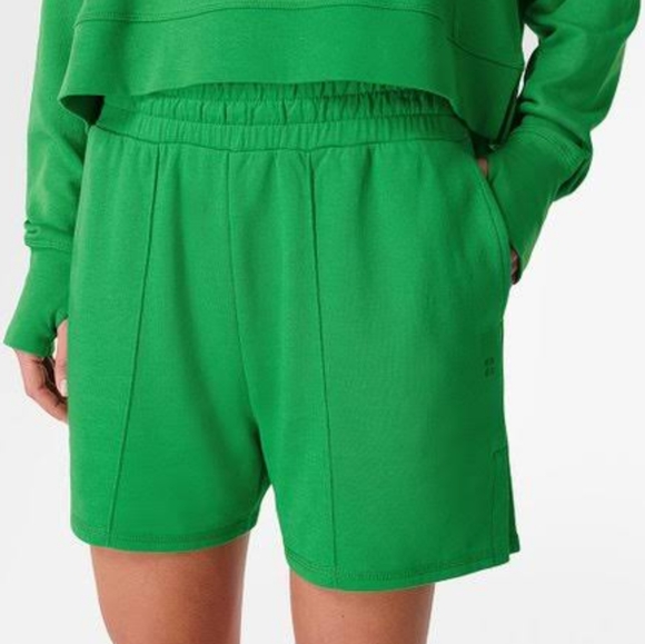 Sweaty Betty Pants - Sweaty Betty Shorts High Waist Pockets Terry Knit After Class